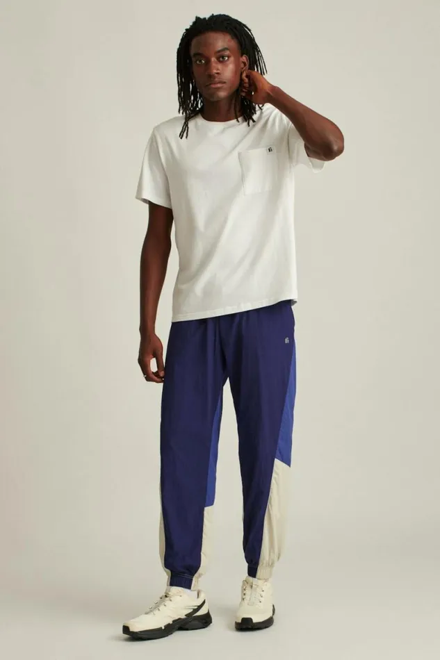 Men Nylon Windbreaker Pant Bright Blue Bonobos Joggers and Athleisure