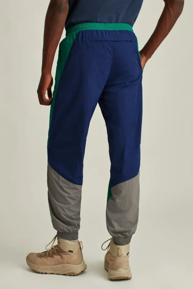 Men Nylon Windbreaker Pant Teal Bonobos Joggers and Athleisure