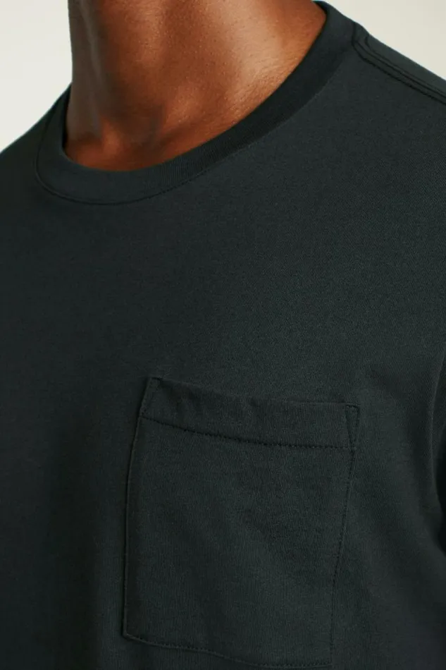 Men Organic Cotton Pocket Tee Black Bonobos Short Sleeve Tees