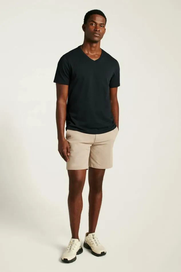 Men Organic Cotton VNeck Tee Black Bonobos Short Sleeve Tees