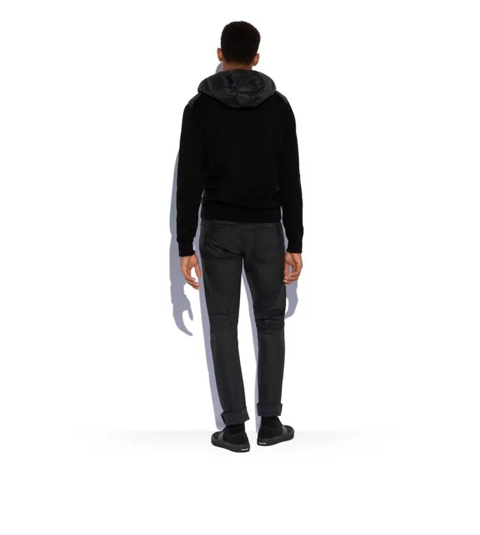 Men Outerwear Tom Ford Nylon Down Cashmere Blend Hooded Blouson Black Men Outerwear Tom Ford Nylon Down Cashmere Blend Hooded Blouson Black