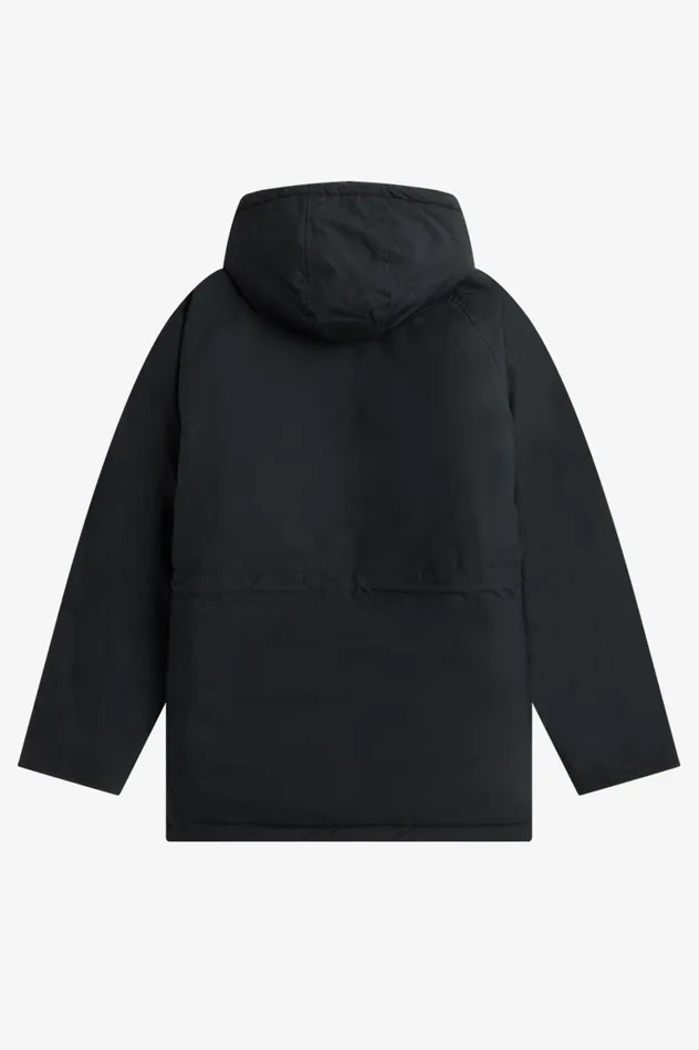 Men Padded Zip Through Jacket Black Fred Perry Coats and Jackets