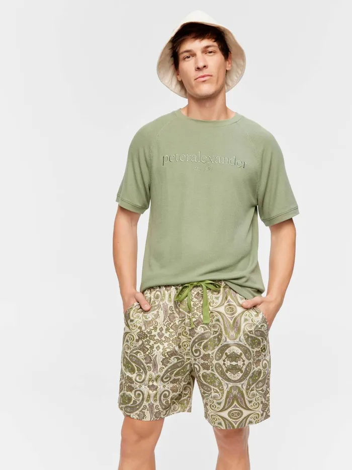 Men Paisley Mid Short Multi Peter Alexander Shorts