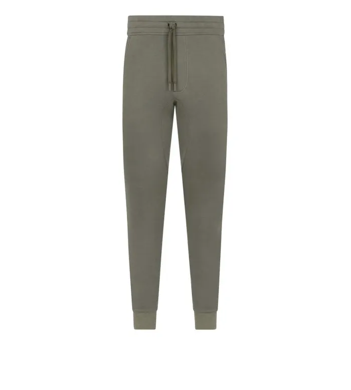 Men Pants and Shorts Tom Ford Soft Cotton Sweatpants Army Green