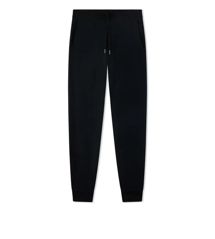 Men Pants and Shorts Tom Ford Superfine Merino Sweatpants Black