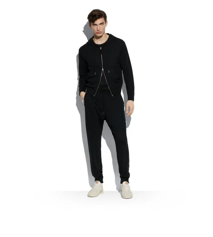 Men Pants and Shorts Tom Ford Superfine Merino Sweatpants Black Men Pants and Shorts Tom Ford Superfine Merino Sweatpants Black