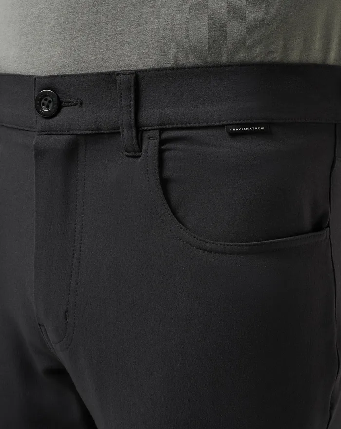 Men Pants TravisMathew OPEN TO CLOSE MIDWEIGHT PANT Black