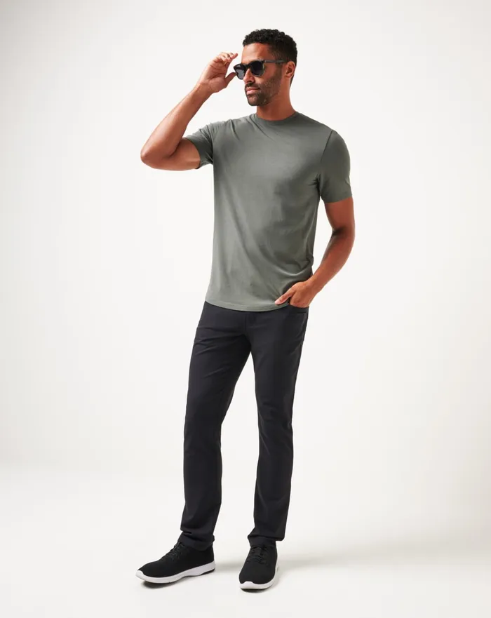 Men Pants TravisMathew OPEN TO CLOSE MIDWEIGHT PANT Black