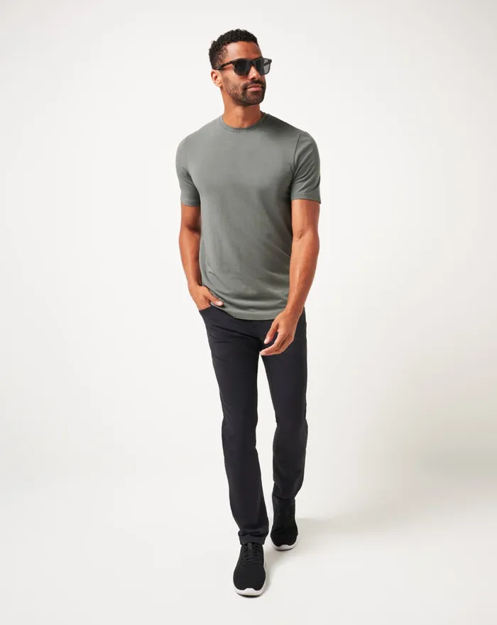 Men Pants TravisMathew OPEN TO CLOSE MIDWEIGHT PANT Black