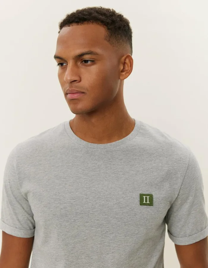 Men Piece TShirt 8211 Light Grey MelangeChive Green Les Deux Tshirts