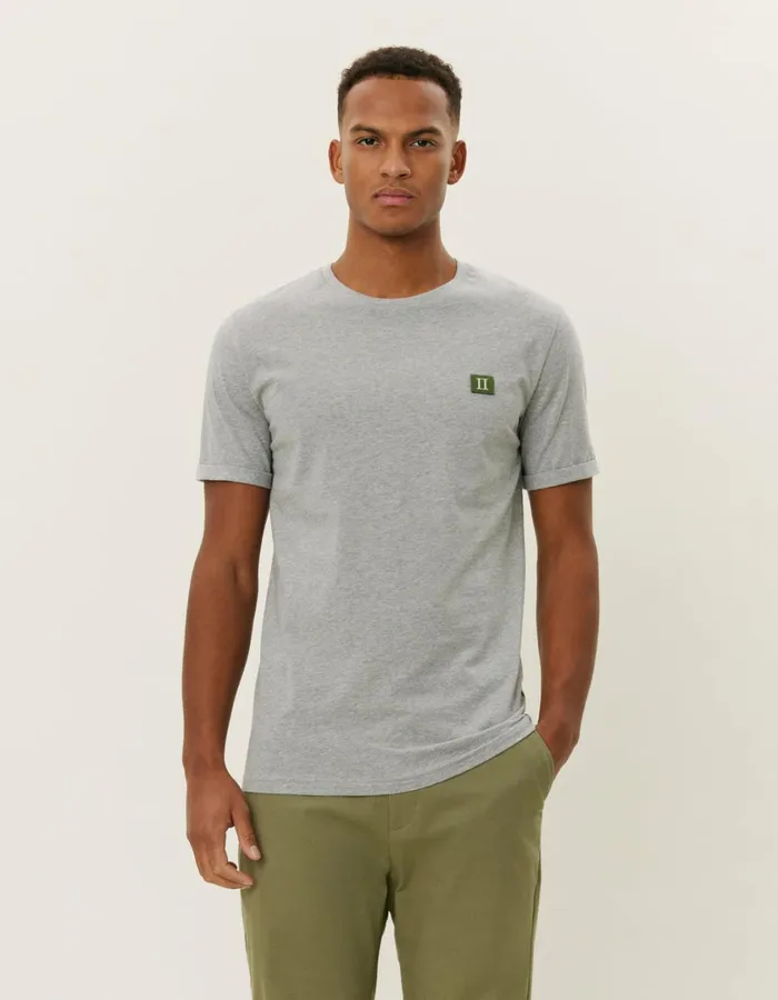 Men Piece TShirt 8211 Light Grey MelangeChive Green Les Deux Tshirts