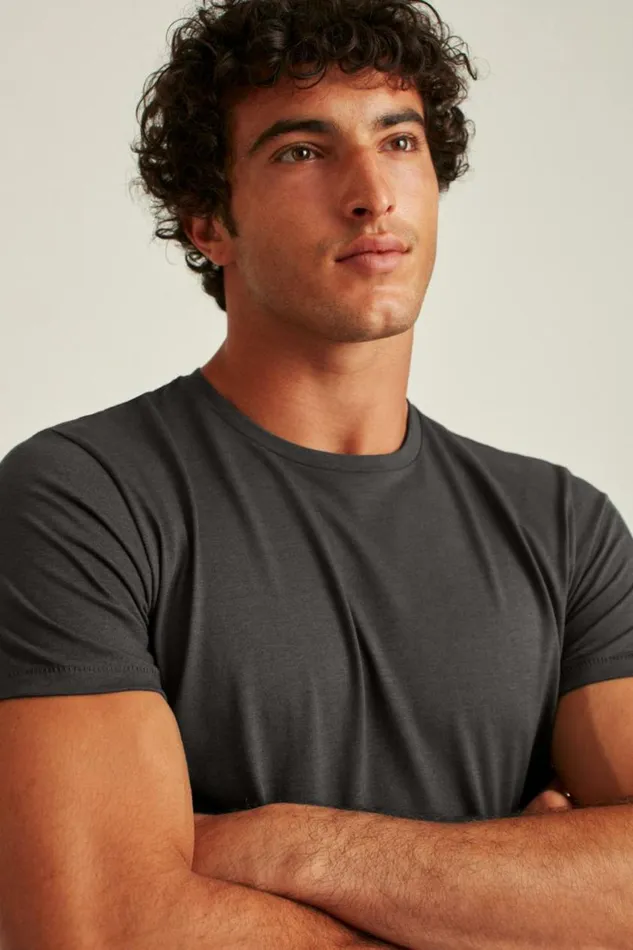 Men Pima Performance Tee Grey Bonobos Short Sleeve Tees