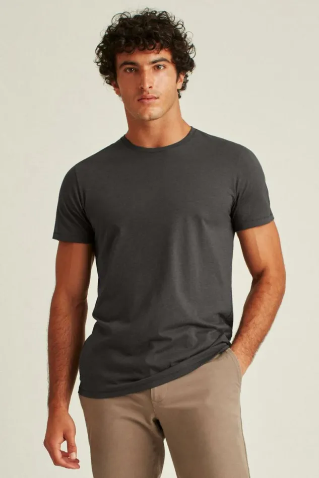 Men Pima Performance Tee Grey Bonobos Short Sleeve Tees