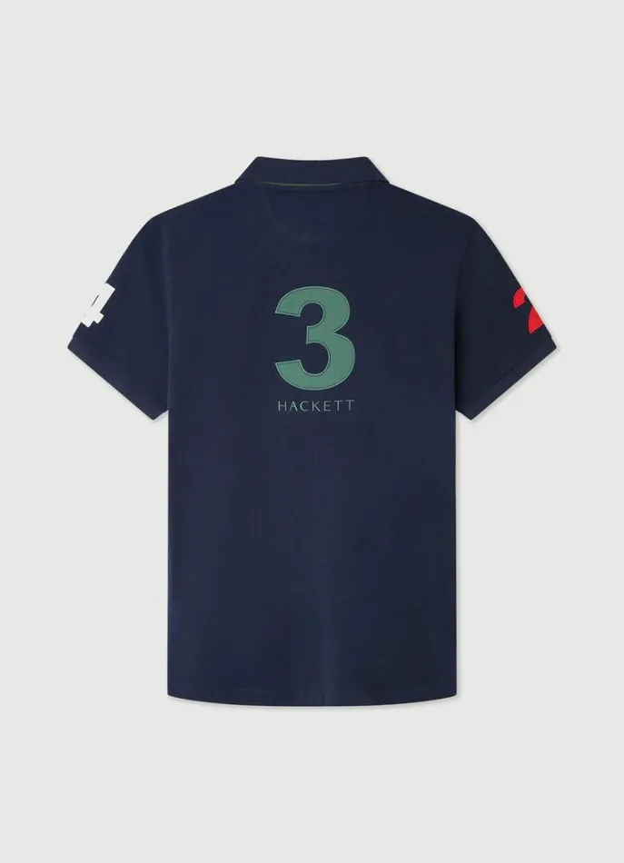Men Polo Shirts Hackett London Classic Fit Heritage Piqu Polo Navy