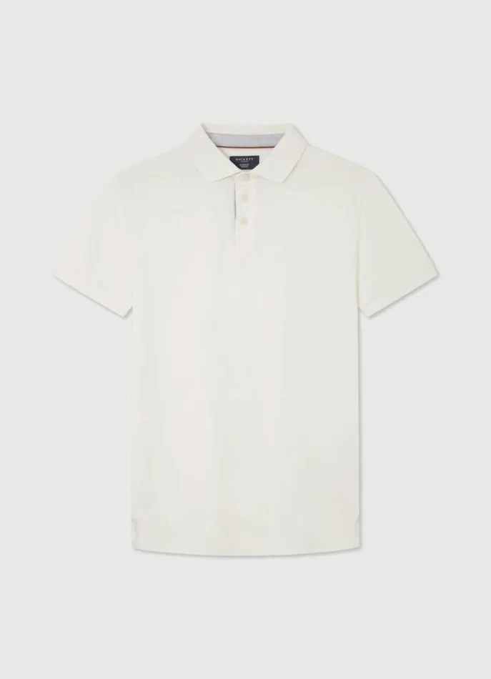 Men Polo Shirts Hackett London Classic Fit Polo Canvas White