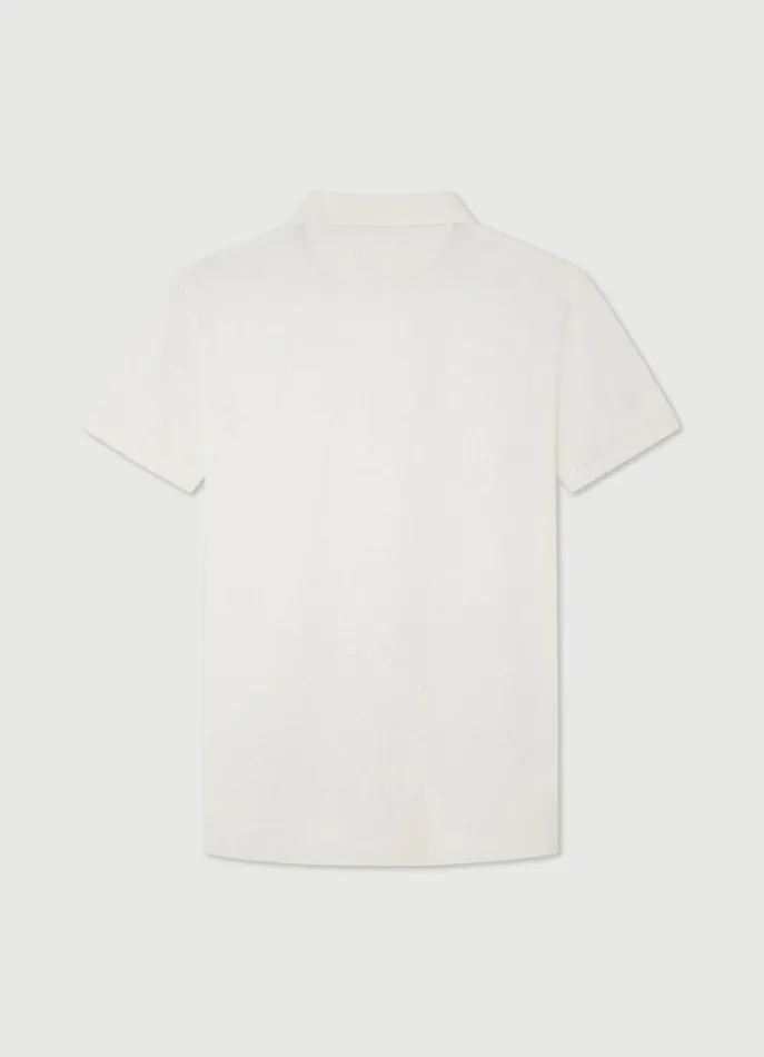 Men Polo Shirts Hackett London Classic Fit Polo Canvas White