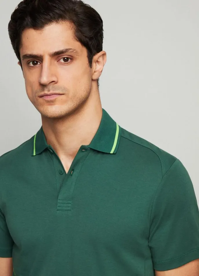 Men Polo Shirts Hackett London Hackett Sport Slim Fit Polo Greengrey