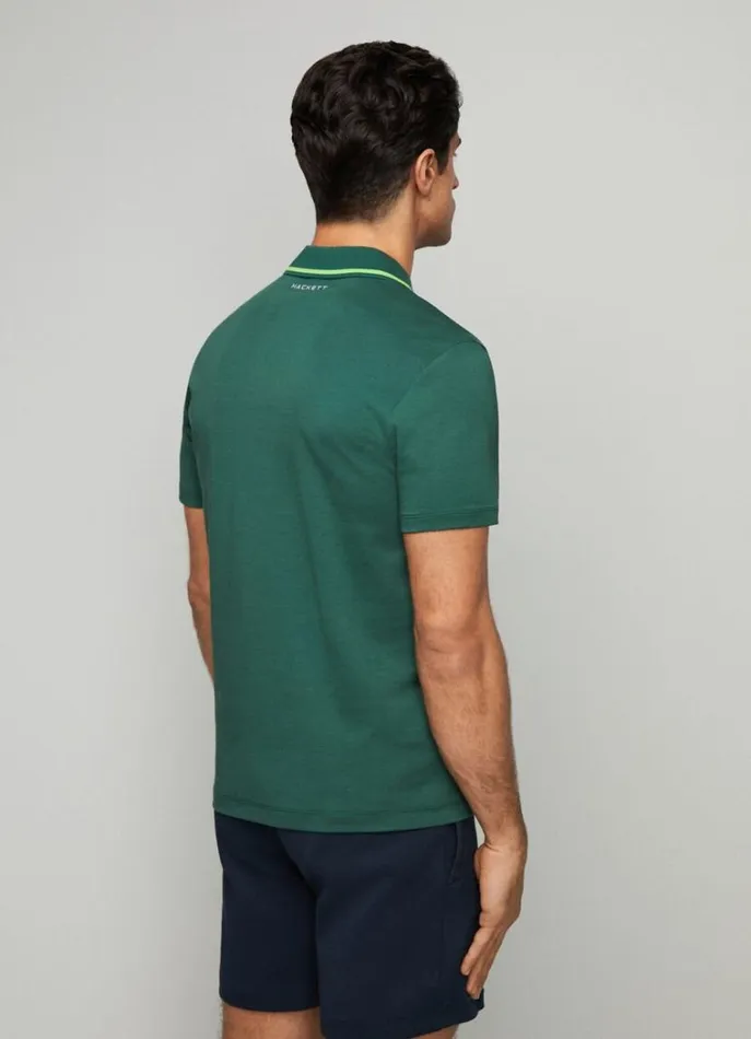 Men Polo Shirts Hackett London Hackett Sport Slim Fit Polo Greengrey