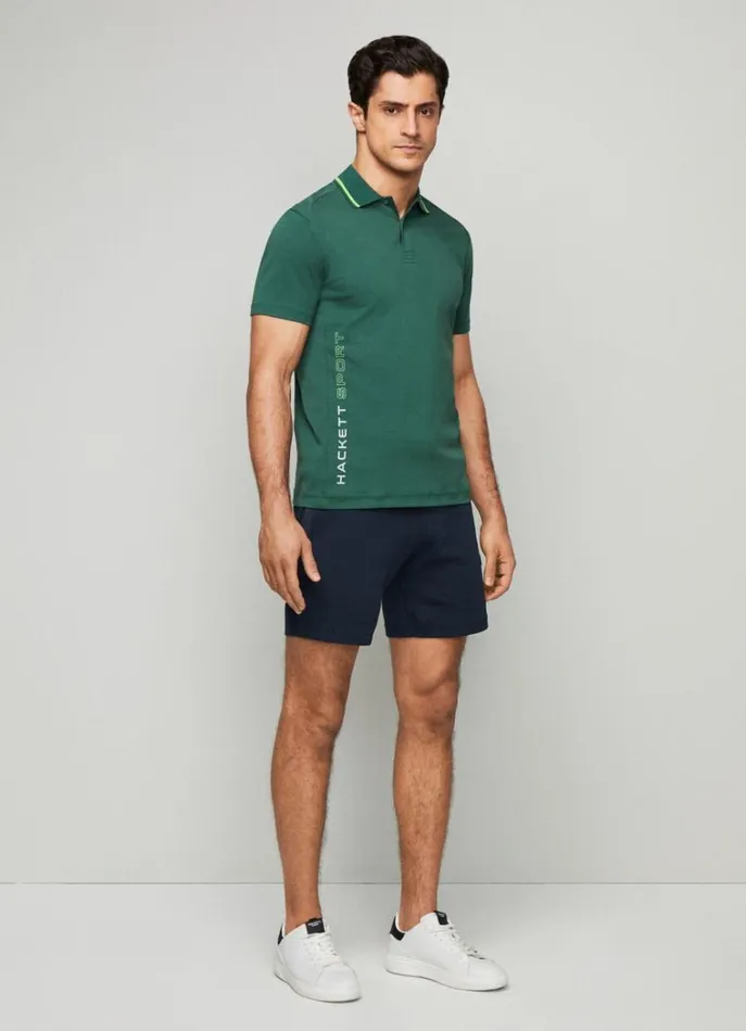 Men Polo Shirts Hackett London Hackett Sport Slim Fit Polo Greengrey