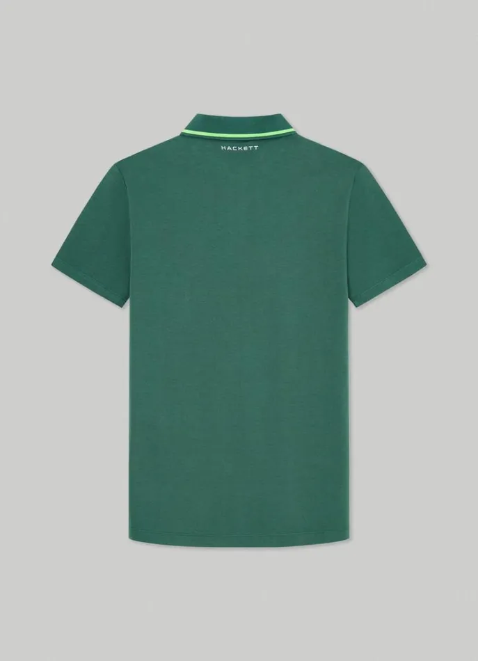 Men Polo Shirts Hackett London Hackett Sport Slim Fit Polo Greengrey