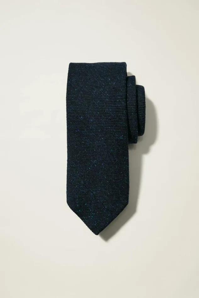 Men Premium Necktie Navy Donegal Bonobos Ties and Pocket Squares