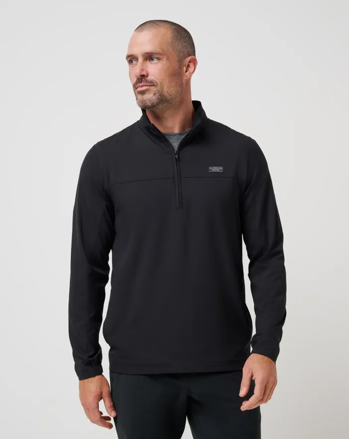 Men Quarter Zips TravisMathew WANDERLUST QUARTER ZIP Black