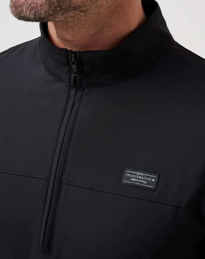 Men Quarter Zips TravisMathew WANDERLUST QUARTER ZIP Black