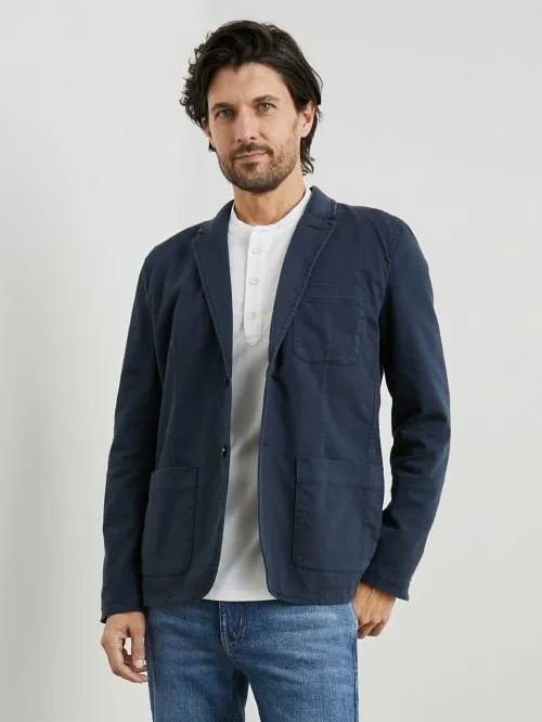 Men Rails Jackets and Coats Andre Blazer Rugged Navy Twill Men Rails Jackets and Coats Andre Blazer Rugged Navy Twill