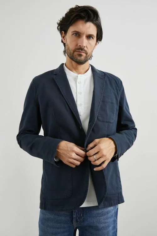 Men Rails Jackets and Coats Andre Blazer Rugged Navy Twill Men Rails Jackets and Coats Andre Blazer Rugged Navy Twill