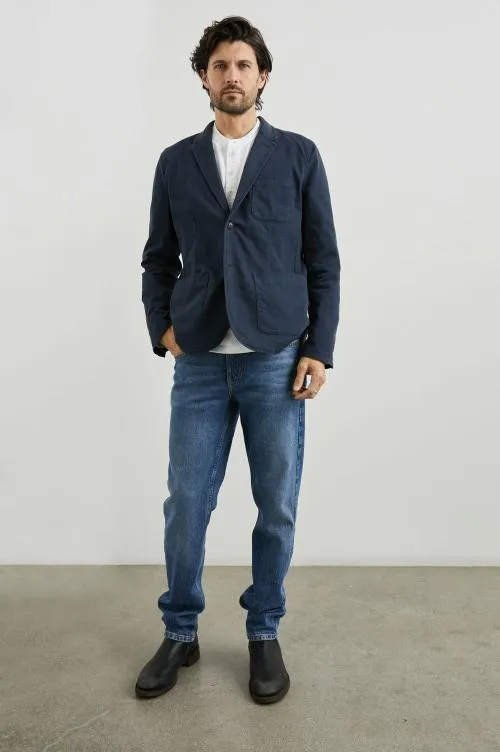 Men Rails Jackets and Coats Andre Blazer Rugged Navy Twill Men Rails Jackets and Coats Andre Blazer Rugged Navy Twill