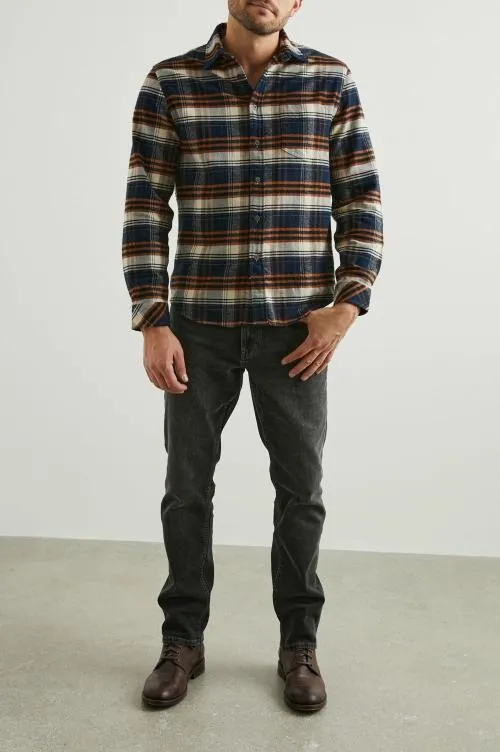 Men Rails Shirts Forrest Shirt Oat Umber Steel Men Rails Shirts Forrest Shirt Oat Umber Steel