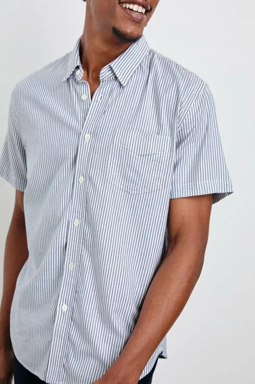 Men Rails Shirts Kieren Shirt Blue White Stripe Men Rails Shirts Kieren Shirt Blue White Stripe