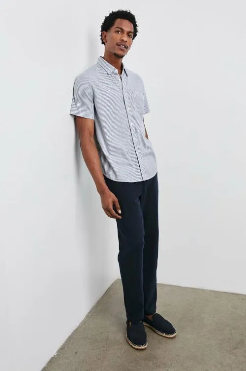 Men Rails Shirts Kieren Shirt Blue White Stripe Men Rails Shirts Kieren Shirt Blue White Stripe