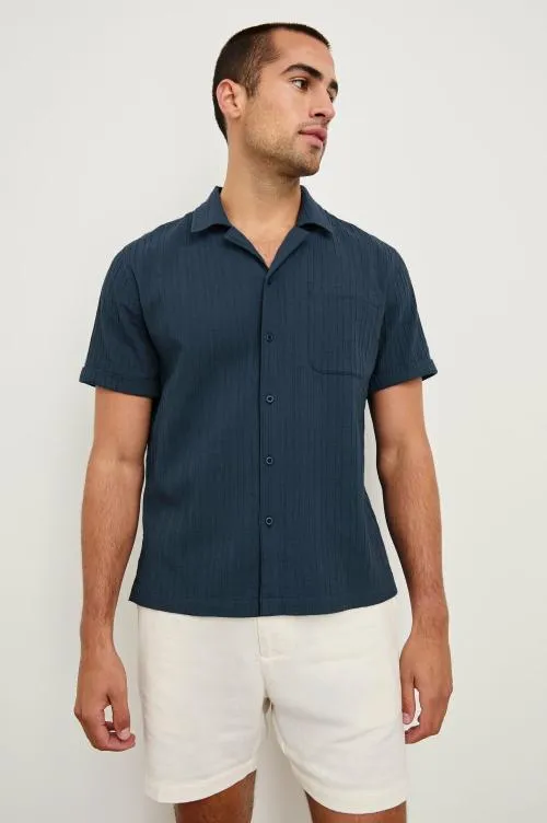 Men Rails Shirts Ohana Shirt Sea Blue