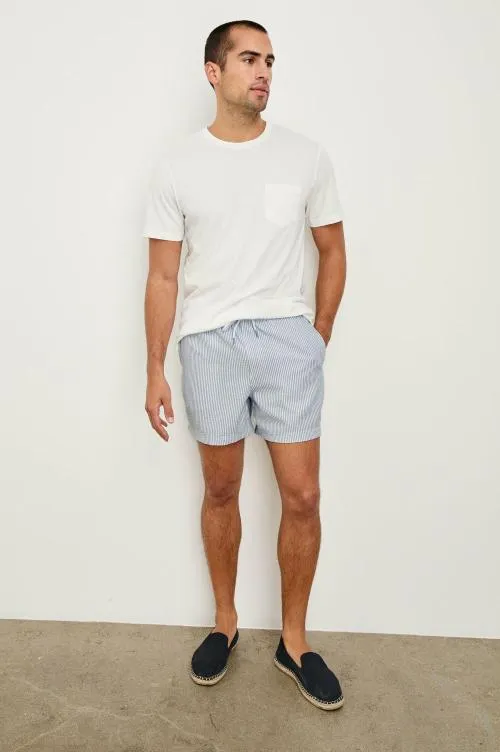 Men Rails Shorts and Swim La Brea Swim Short Blue White Seersucker Men Rails Shorts and Swim La Brea Swim Short Blue White Seersucker