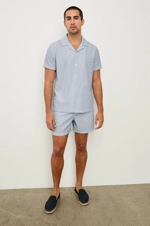 Men Rails Shorts and Swim La Brea Swim Short Blue White Seersucker Men Rails Shorts and Swim La Brea Swim Short Blue White Seersucker