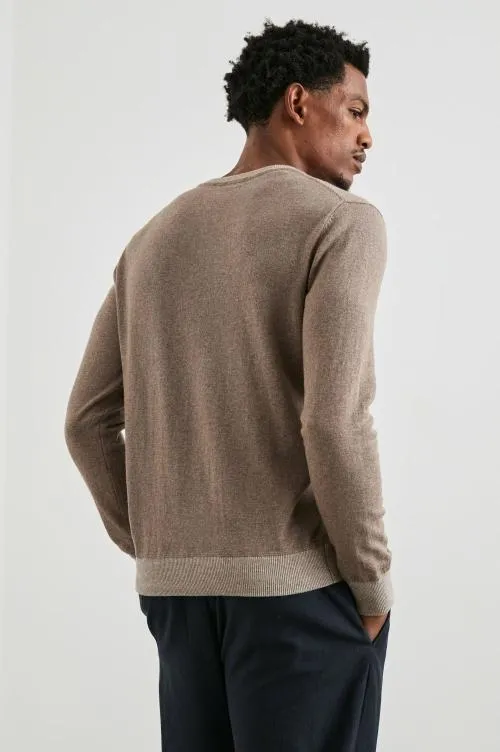 Men Rails Sweaters Burns Sweater Mocha Heather Men Rails Sweaters Burns Sweater Mocha Heather