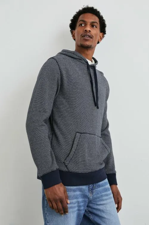 Men Rails Sweatshirts and Hoodies Calvin Hoodie Navy Cream Stripe Men Rails Sweatshirts and Hoodies Calvin Hoodie Navy Cream Stripe