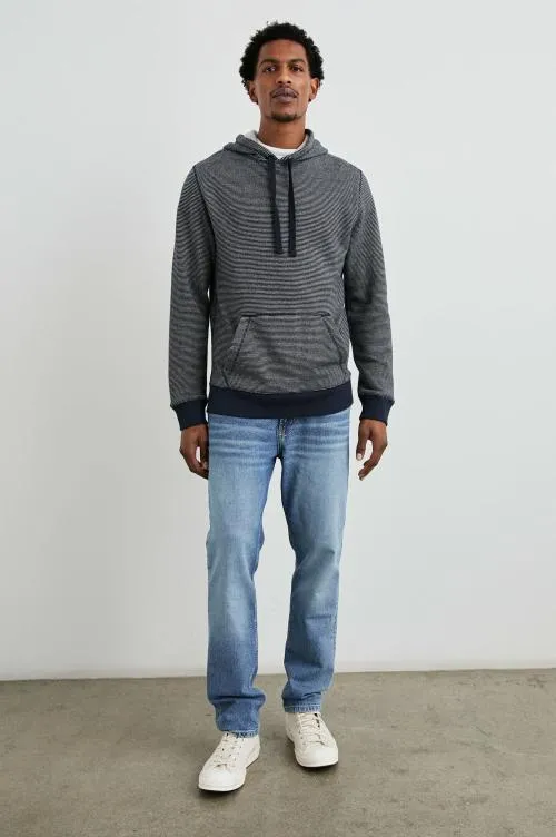Men Rails Sweatshirts and Hoodies Calvin Hoodie Navy Cream Stripe Men Rails Sweatshirts and Hoodies Calvin Hoodie Navy Cream Stripe