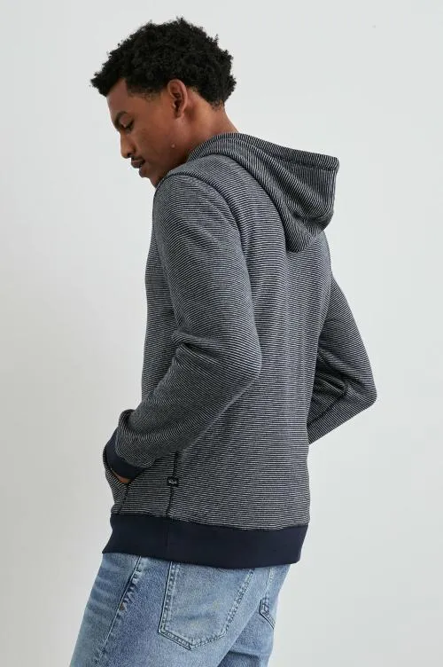 Men Rails Sweatshirts and Hoodies Calvin Hoodie Navy Cream Stripe Men Rails Sweatshirts and Hoodies Calvin Hoodie Navy Cream Stripe