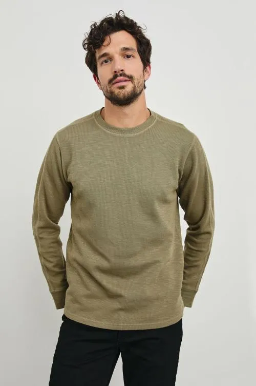Men Rails TShirts and Polos Rheese Thermal Green Olive