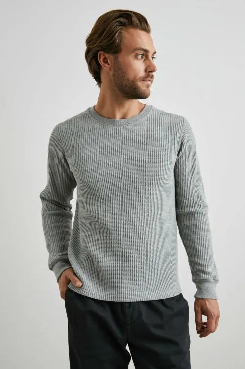 Men Rails TShirts and Polos Wade Thermal Heather Grey