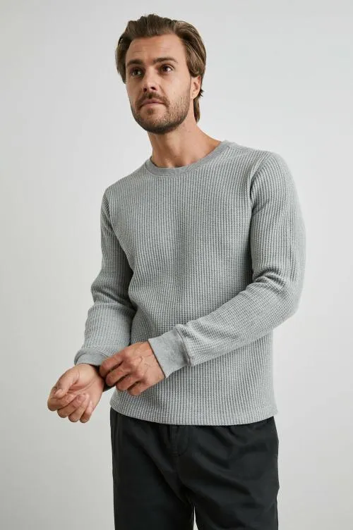 Men Rails TShirts and Polos Wade Thermal Heather Grey Men Rails TShirts and Polos Wade Thermal Heather Grey