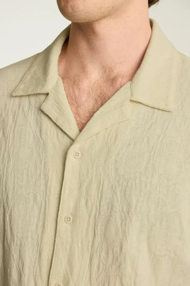 Men Resort Jacquard Cabana Shirt Light Beige Bonobos Casual Shirts