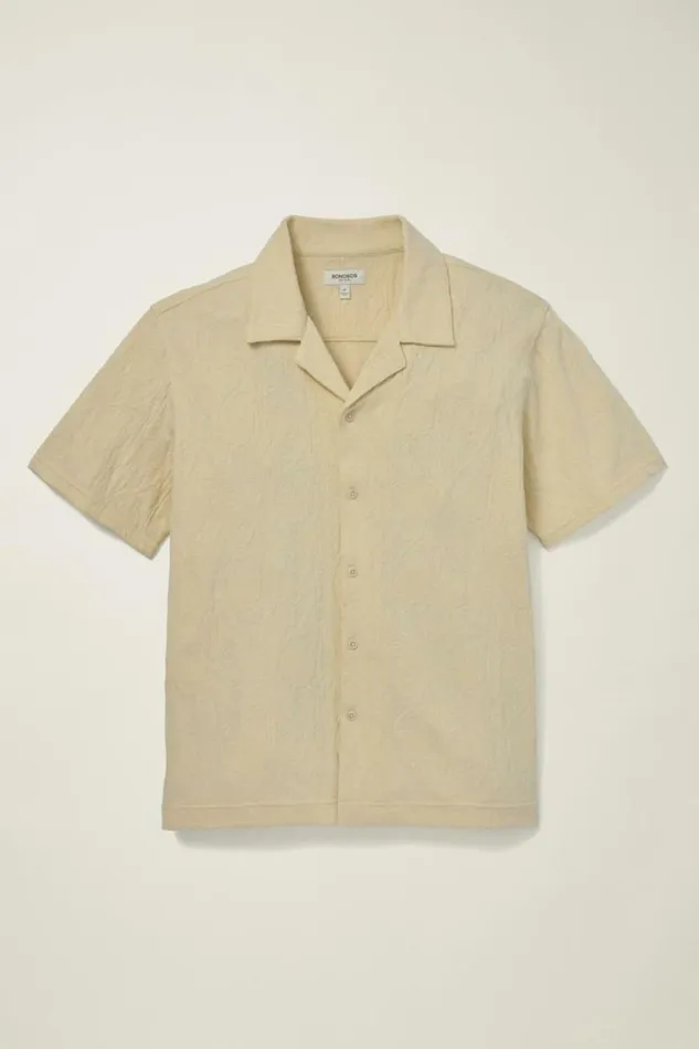 Men Resort Jacquard Cabana Shirt Light Beige Bonobos Casual Shirts