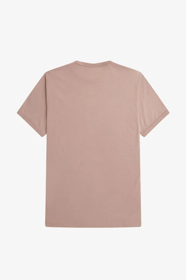 Men Ringer TShirt Dark Pink Fred Perry TShirts