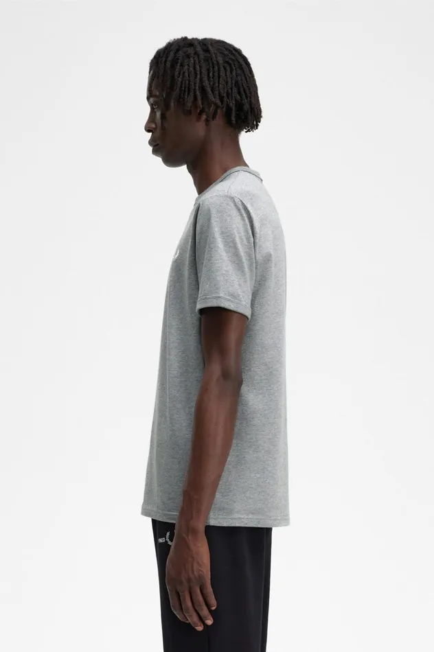 Men Ringer TShirt Steel Marl Fred Perry TShirts