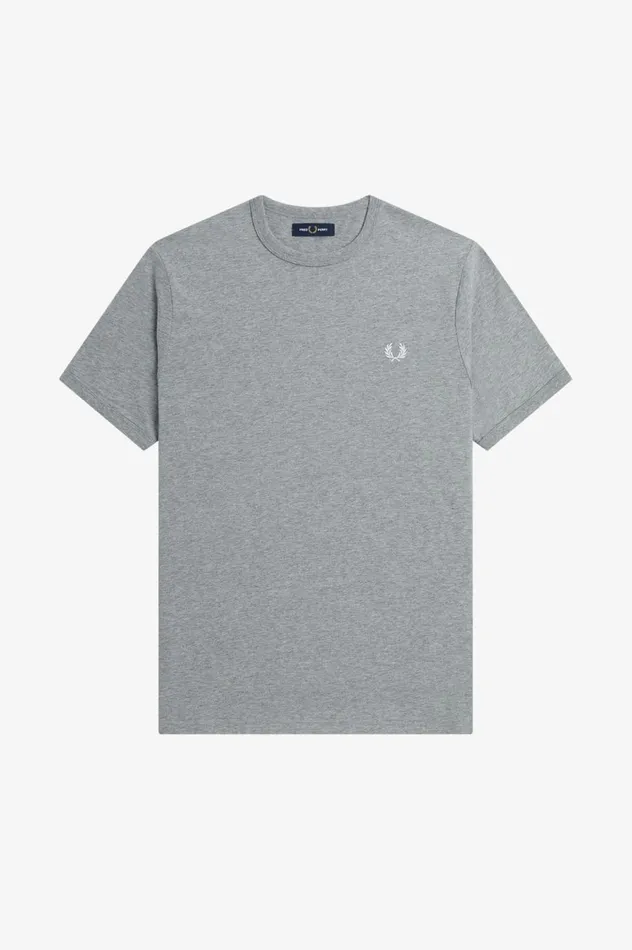 Men Ringer TShirt Steel Marl Fred Perry TShirts