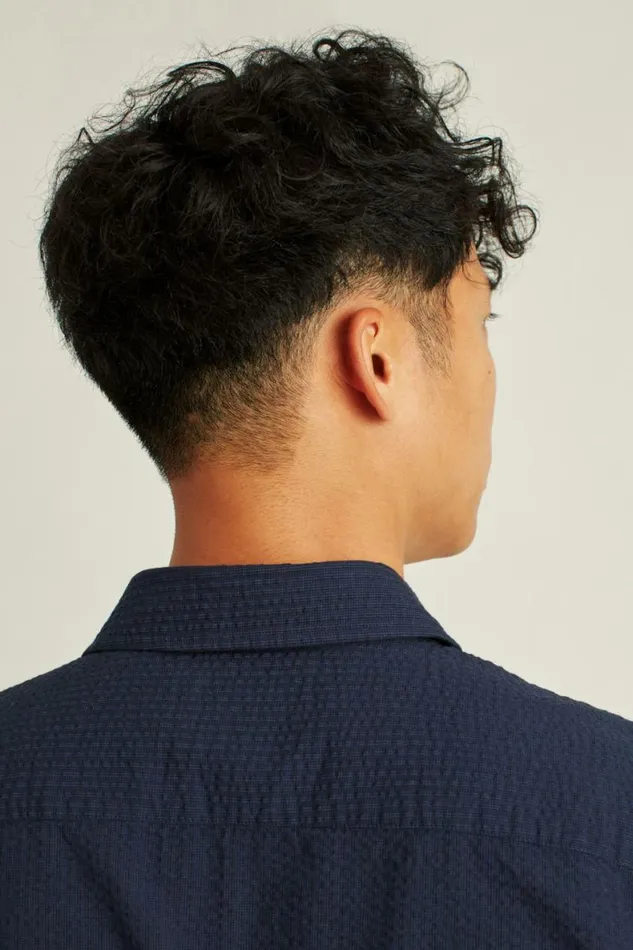 Men Riviera Short Sleeve Shirt Blue Black Seersucker Check Bonobos Casual Shirts