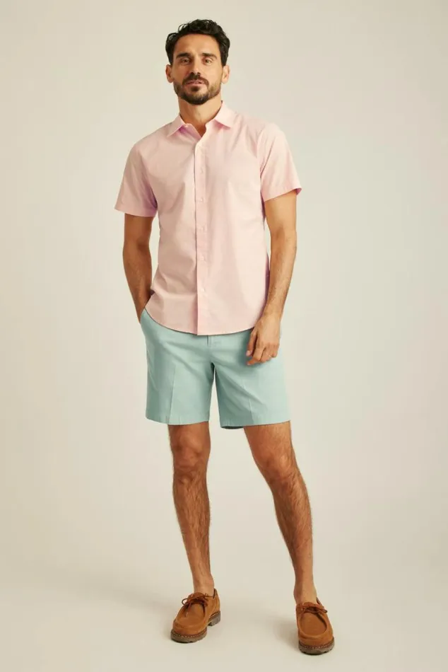 Men Riviera Short Sleeve Shirt Cantaloupe End On End Bonobos Short Sleeve Shirts Men Riviera Short Sleeve Shirt Cantaloupe End On End Bonobos Short Sleeve Shirts